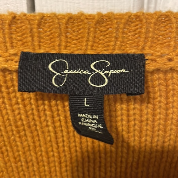 Jessica Simpson Mustard colored long sleeve size large - Picture 4 of 5